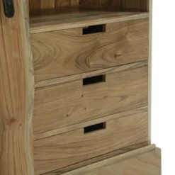 Laymon Modern Industrial Handcrafted Acacia Wood Live Edge Sideboard With Sliding Door Natural/Black - Christopher Knight Home -Christopher Knight Home GUEST b7b1912c 8575 49d6 83ac b18ffb10680f