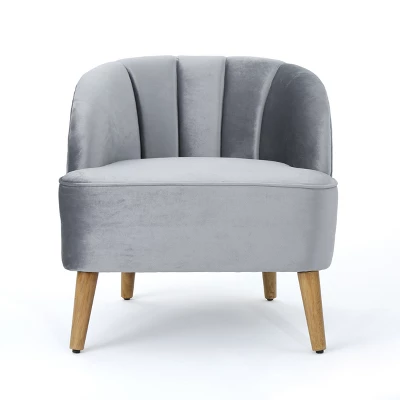 Amaia Modern New Velvet Club Chair - Christopher Knight Home 9 Amaia Modern New Velvet Club Chair - Christopher Knight Home - Image 7