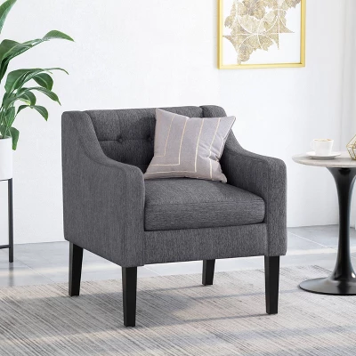 Deanna Contemporary Fabric Tufted Accent Chair - Christopher Knight Home 3 Deanna Contemporary Fabric Tufted Accent Chair - Christopher Knight Home