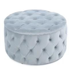Zelfa New Velvet Ottoman - Christopher Knight Home -Christopher Knight Home GUEST ba394fe2 3c0c 4e5e b199 ec31ef117b20