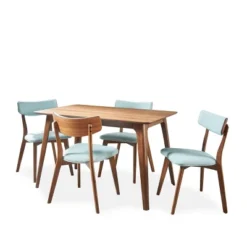 5pc Megann Mid Century Wood Dining Set - Christopher Knight Home -Christopher Knight Home GUEST bb020033 2b23 4fb3 8ea6 194a31d6dc86