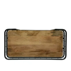 Colwill Modern Industrial Handcrafted Mango Wood Kitchen Cart With Wheels Natural/Black - Christopher Knight Home -Christopher Knight Home GUEST bbf88a46 3a6f 468d 9a1a 25e30eafeb97