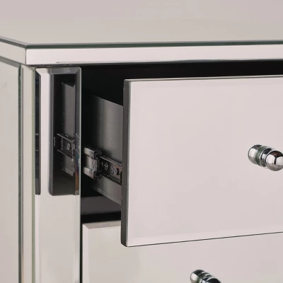 Amara 2 Drawer Side Table Mirror Finished - Christopher Knight Home 4 Amara 2 Drawer Side Table Mirror Finished - Christopher Knight Home - Image 2