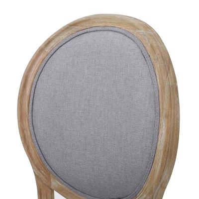 Set Of 4 Phinnaeus French Country Fabric Dining Chairs Light Gray/Natural - Christopher Knight Home 9 Set Of 4 Phinnaeus French Country Fabric Dining Chairs Light Gray/Natural - Christopher Knight Home - Image 7