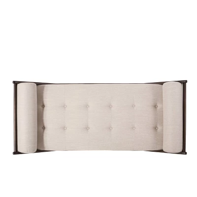 Rayle Contemporary Tufted Chaise Lounge With Rolled Accent Pillows - Christopher Knight Home 6 Rayle Contemporary Tufted Chaise Lounge With Rolled Accent Pillows - Christopher Knight Home - Image 4