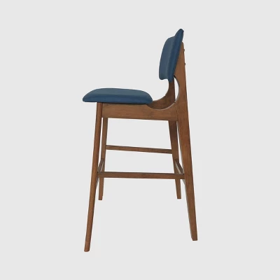 Set Of 2 Fessenden Barstools Dark Blue - Christopher Knight Home 6 Set Of 2 Fessenden Barstools Dark Blue - Christopher Knight Home - Image 4