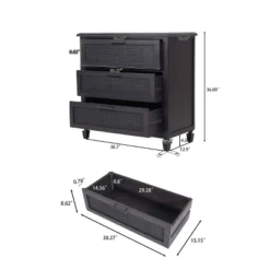 Newell Rustic Acacia Wood And Cane 3 Drawer Dresser Dark Gray - Christopher Knight Home 17 Newell Rustic Acacia Wood And Cane 3 Drawer Dresser Dark Gray - Christopher Knight Home -Christopher Knight Home GUEST c1a90296 4dd4 4fb7 987e 80d5729c1a92