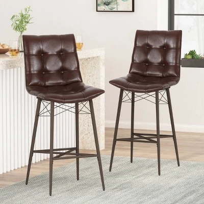 2pc Pineview Contemporary Tufted Counter Height Barstools - Christopher Knight Home 3 2pc Pineview Contemporary Tufted Counter Height Barstools - Christopher Knight Home
