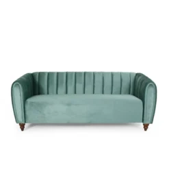 Richland Modern Glam Velvet Channel Stitch 3 Seater Sofa - Christopher Knight Home -Christopher Knight Home GUEST c28eda81 9826 4fe0 b800 b08e99b74f24
