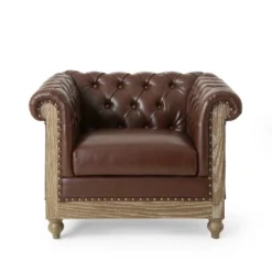 Castalia Chesterfield Tufted Club Chair With Nailhead Trim Midnight - Christopher Knight Home -Christopher Knight Home GUEST c376fdf3 affc 4bba 9b60 e7029e59fe6b