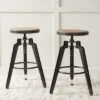 Set Of 2 Isla Swivel Barstool Antique Wood - Christopher Knight Home -Christopher Knight Home GUEST c4288020 95c9 403e a00c 4ce6b2d26336