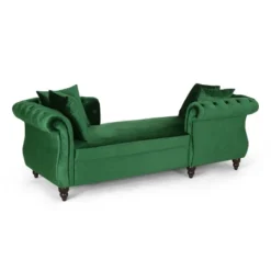 Houck Modern Glam Tufted Velvet Tete-A-Tete Chaise Lounge With Accent Pillows - Christopher Knight Home -Christopher Knight Home GUEST c481f697 d99b 4239 bbbb 292344f2926e