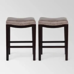 Set Of 2 Tiffin Contemporary Studded Counter Height Barstools - Christopher Knight Home -Christopher Knight Home GUEST c48a6649 b23e 4041 a47c 6fc089d4220a