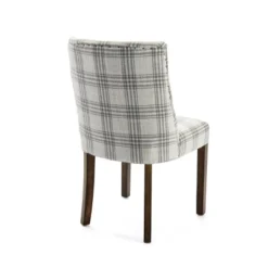 2pk Harman Contemporary Upholstered Plaid Dining Chairs Gray/Light Beige/Brown - Christopher Knight Home -Christopher Knight Home GUEST c59b166c df3d 4761 8d46 d228bd9e258f