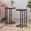 Set Of 2 Bader Modern C-Shaped Side Table Black - Christopher Knight Home -Christopher Knight Home GUEST c73d6e46 8d46 4493 a234 69c6c60d197c