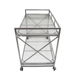 Ignatius Industrial Modern Bar Cart Silver - Christopher Knight Home -Christopher Knight Home GUEST c74d1628 58c4 46a8 bc14 f1c0f418aae9