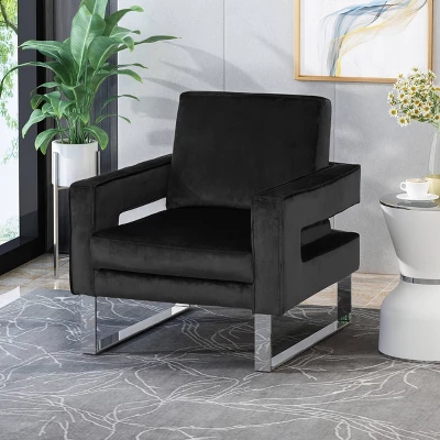 Kirkwood Modern Glam Velvet Club Chair - Christopher Knight Home 3 Kirkwood Modern Glam Velvet Club Chair - Christopher Knight Home