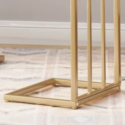 Set Of 2 Baywinds Modern Glam C-Shaped Accent Table White/Champagne Gold - Christopher Knight Home -Christopher Knight Home GUEST c8d2cbef 528e 4ebd 8dad f8d9d87070fc