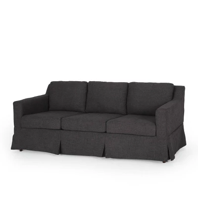 Arrastra Contemporary Fabric 3 Seater Sofa With Skirt - Christopher Knight Home 15 Arrastra Contemporary Fabric 3 Seater Sofa With Skirt - Christopher Knight Home - Image 13
