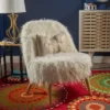 Cheryiie Faux Fur Accent Chair White - Christopher Knight Home -Christopher Knight Home GUEST cc473c73 0e07 40ce 8318 b898906c5640