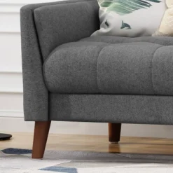 Candace Mid Century Modern Loveseat Dark Gray - Christopher Knight Home -Christopher Knight Home GUEST cc6b8d49 eb2f 4e37 b808 7dfc8292f099