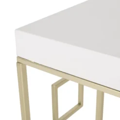 Depue Modern Glam Geometric Console Table Gold/White - Christopher Knight Home -Christopher Knight Home GUEST cc83073c a938 4f16 829d 4885cdad7fdb