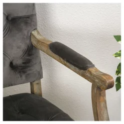 Saltillo New Velvet Arm Dining Chair - Charcoal - Christopher Knight Home -Christopher Knight Home GUEST cdc2c6f5 6e99 4d6c a6ff 9e8d64f89c9b