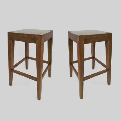 Set Of 2 Maybelle Farmhouse Wooden Counter Height Barstools - Christopher Knight Home 7 Set Of 2 Maybelle Farmhouse Wooden Counter Height Barstools - Christopher Knight Home - Image 5