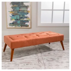 Dilwyn Tufted Ottoman - Orange - Christopher Knight Home -Christopher Knight Home GUEST ce231317 5840 4ac5 8391 ef31179e566b