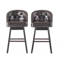 Set Of 2 30.5" Ogden Barstool Brown - Christopher Knight Home -Christopher Knight Home GUEST cf8618db 98f3 4d81 8bd5 aa9c2de9fc48