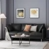 Brockbank Modern Faux Leather 3 Seater Sofa With Pillows - Christopher Knight Home -Christopher Knight Home GUEST cfa3e293 9c9c 416b a5d7 2856b5739b48