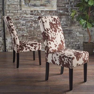 Set Of 2 Pertica Contemporary Dining Chair Dark Brown - Christopher Knight Home 3 Set Of 2 Pertica Contemporary Dining Chair Dark Brown - Christopher Knight Home