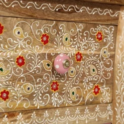 Fullen Handcrafted Boho 2 Drawer Mango Wood Nightstand Natural - Christopher Knight Home -Christopher Knight Home GUEST d20dd048 9e2c 47ca ae8e 2b08b05f5dda