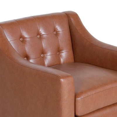 Deanna Contemporary Faux Leather Tufted Accent Chair - Christopher Knight Home 10 Deanna Contemporary Faux Leather Tufted Accent Chair - Christopher Knight Home - Image 8