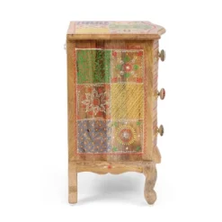 Ailey Handcrafted Boho Mango Wood 3 Drawer Nightstand Natural - Christopher Knight Home 16 Ailey Handcrafted Boho Mango Wood 3 Drawer Nightstand Natural - Christopher Knight Home -Christopher Knight Home GUEST d2a0da4f 2eb2 4284 a2b1 540f55b08a0f