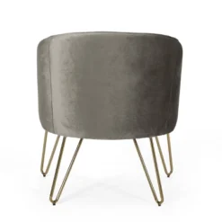 Grelton Modern Glam Velvet Club Chair With Hairpin Legs - Christopher Knight Home -Christopher Knight Home GUEST d2b5ea5a 6824 4485 8636 0e620a62ed8b