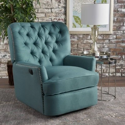 Salomo Tufted Fabric Power Recliner - Christopher Knight Home 4 Salomo Tufted Fabric Power Recliner - Christopher Knight Home - Image 2