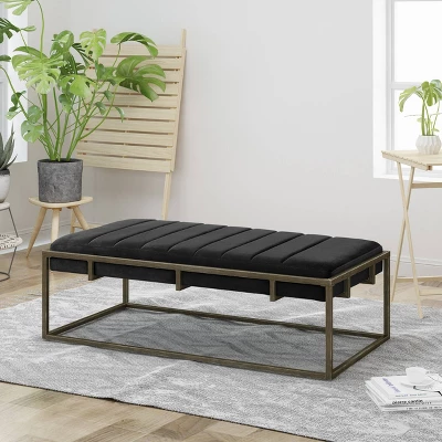 Magdalene Modern Velvet Ottoman Bench - Christopher Knight Home 3 Magdalene Modern Velvet Ottoman Bench - Christopher Knight Home