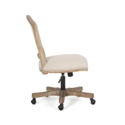 Scilley French Country Upholstered Swivel Office Chair - Christopher Knight Home -Christopher Knight Home GUEST d3cce6bf e86c 4f95 be12 eecf7aed0d58