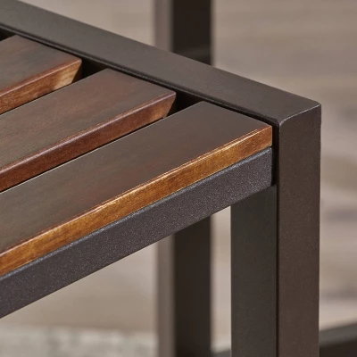 Set Of 2 Lilith Acacia Barstools Dark Brown - Christopher Knight Home 6 Set Of 2 Lilith Acacia Barstools Dark Brown - Christopher Knight Home - Image 4