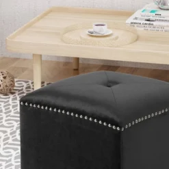 Brantly Glam Velvet Ottoman - Christopher Knight Home -Christopher Knight Home GUEST d7a6c57f 294a 4848 9efa 69c74478120b