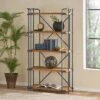 Yorktown 66.75" 5-Shelf Industrial Bookcase Brown - Christopher Knight Home 2 Yorktown 66.75" 5-Shelf Industrial Bookcase Brown - Christopher Knight Home -Christopher Knight Home GUEST d7bc22a0 bbab 4bcf 8140 0e5630df0135