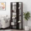 71" Sparks Modern Geometric High Shelf Bookcase Dark Gray - Christopher Knight Home -Christopher Knight Home GUEST d7be0bfc f37c 47fa b5b9 70e3605b6114