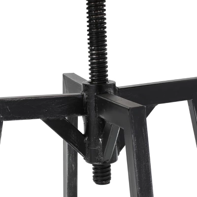 Set Of 2 Jutte Modern Industrial Firwood Adjustable Height Swivel Barstools Antique/Black Brushed Silver - Christopher Knight Home 4 Set Of 2 Jutte Modern Industrial Firwood Adjustable Height Swivel Barstools Antique/Black Brushed Silver - Christopher Knight Home - Image 2