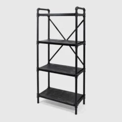 Greenwood Industrial Iron Four Shelf Bookcase - Christopher Knight Home -Christopher Knight Home GUEST d8d4f6b2 07be 4579 81ca 39432b0ca1ab
