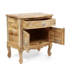 Culloden Handcrafted Boho Mango Wood Cabinet Natural/White - Christopher Knight Home -Christopher Knight Home GUEST daabd229 0589 45b6 95f2 9d62367a8f57