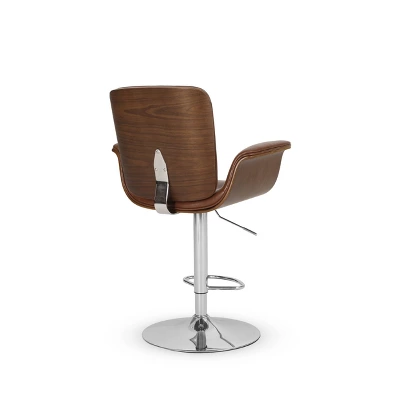 2pc Romer Mid Century Modern Bentwood Adjustable Swivel Counter Height Barstools - Christopher Knight Home 5 2pc Romer Mid Century Modern Bentwood Adjustable Swivel Counter Height Barstools - Christopher Knight Home - Image 3