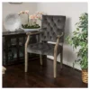 Saltillo New Velvet Arm Dining Chair - Charcoal - Christopher Knight Home