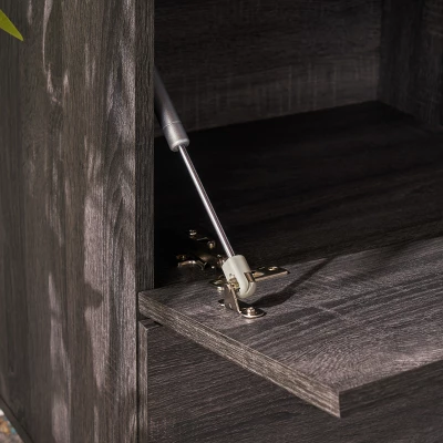 Amelia Mid Century Wine And Bar Cabinet Sonoma Gray Oak - Christopher Knight Home 4 Amelia Mid Century Wine And Bar Cabinet Sonoma Gray Oak - Christopher Knight Home - Image 2