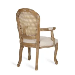 2pk Mina French Country Wood And Cane Upholstered Dining Chairs - Christopher Knight Home -Christopher Knight Home GUEST e629cf81 8de4 4016 9f57 0a98894cac34
